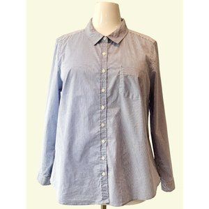 Torrid – Blue and White Stripe Button Down